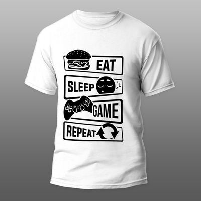 تی شرت - کد 031 - بخور، بخواب، بازی کن، تکرار!